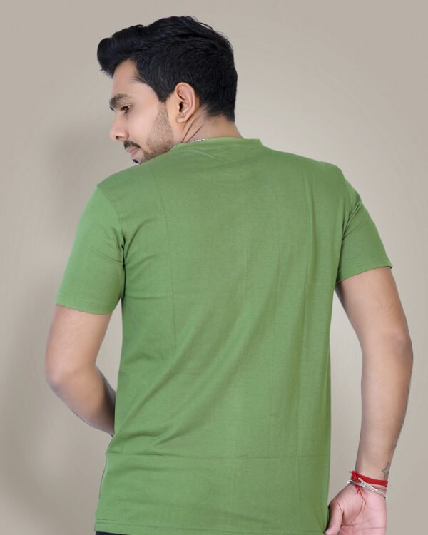 Olive Green Plain T-Shirt